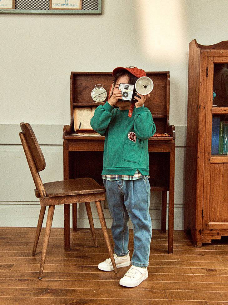 Layered Fleeced Pullover Sweatshirt-Sweatshirt - Kids-ToTo Heros-ToTo Heros l Premium Children's Clothing