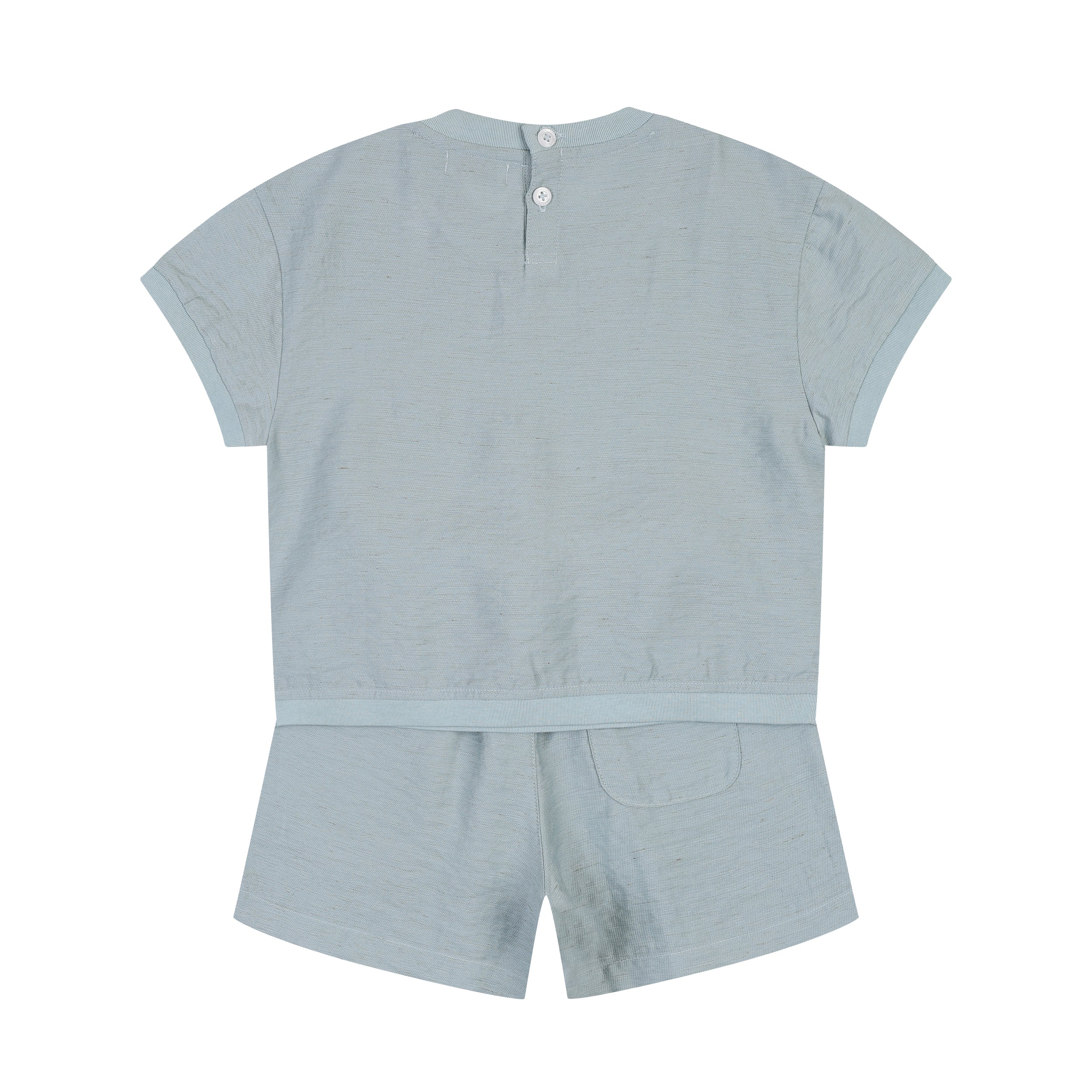 Levi Linen Blend Textured Top & Shorts Set-Top & Skirt Set - Kids-ToTo Heros-