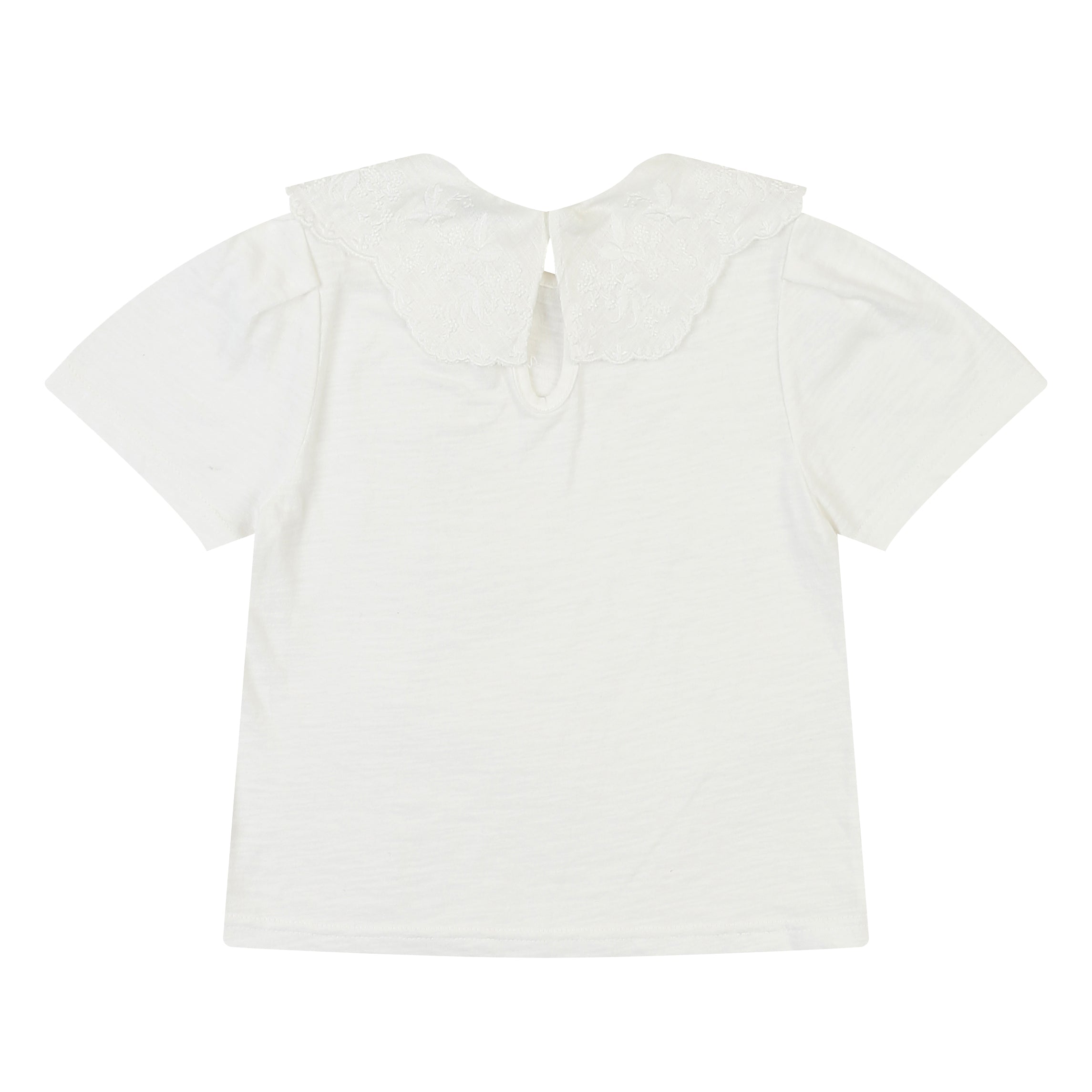 Linda Lace Wide Collar Short Sleeve T-Shirt-T-Shirt - Kids-ToTo Heros-