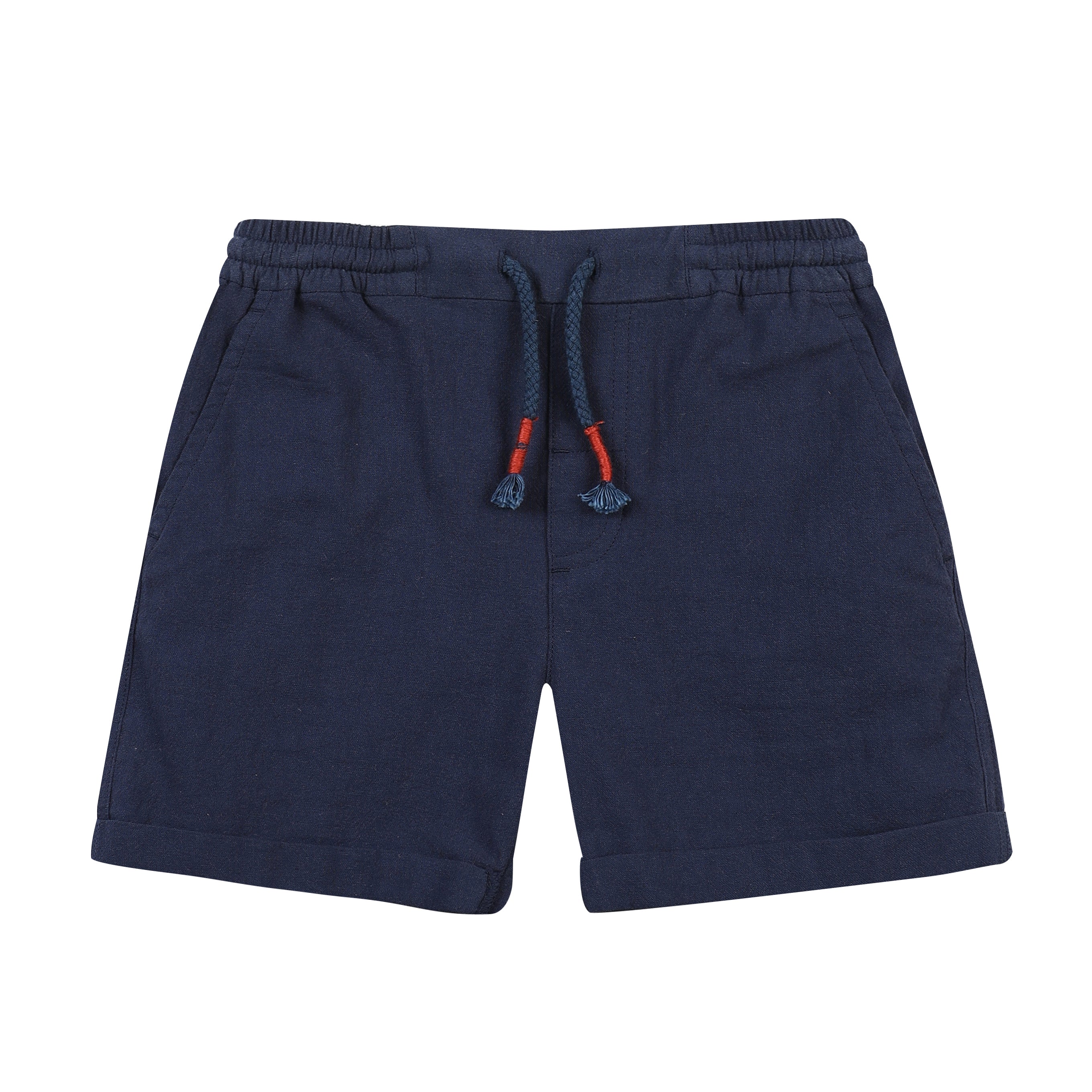 Lou Roll-Up Hem Pull-On Summer Shorts-Shorts - Kids-ToTo Heros-Navy-XXS-