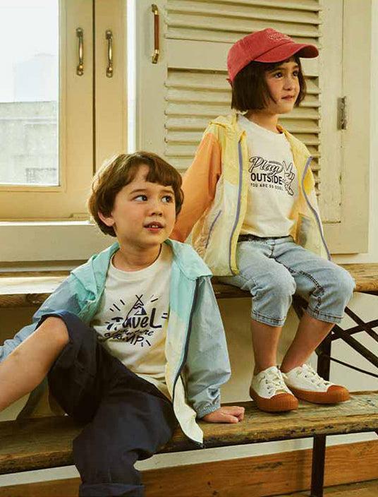 Marina Stretchy Pull-On Cropped Straight Washed Denim Pants-Jeans - Kids-ToTo Heros-