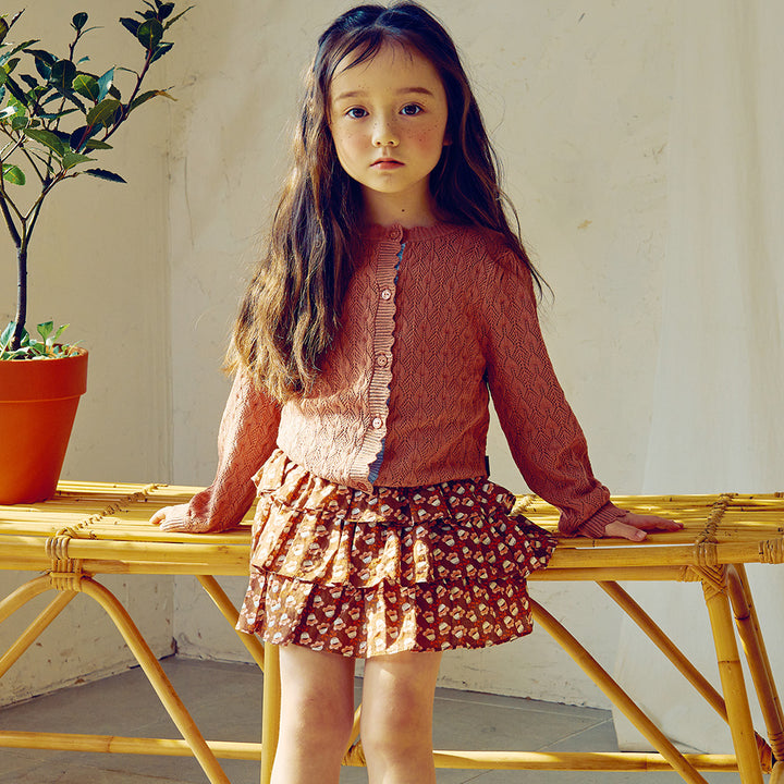 Mila Scalloped-Trim Hollow Cardigan-Cardigan - Kids-ToTo Heros-