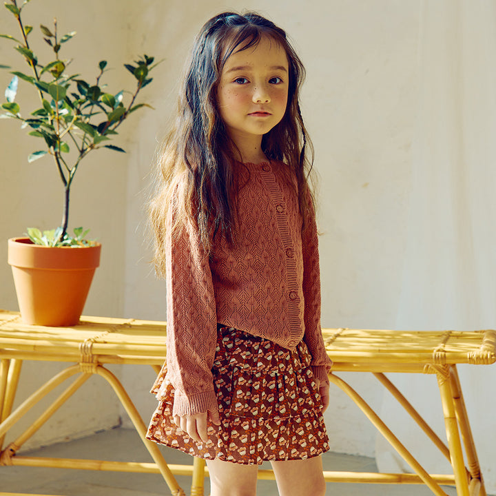 Mila Scalloped-Trim Hollow Cardigan-Cardigan - Kids-ToTo Heros-