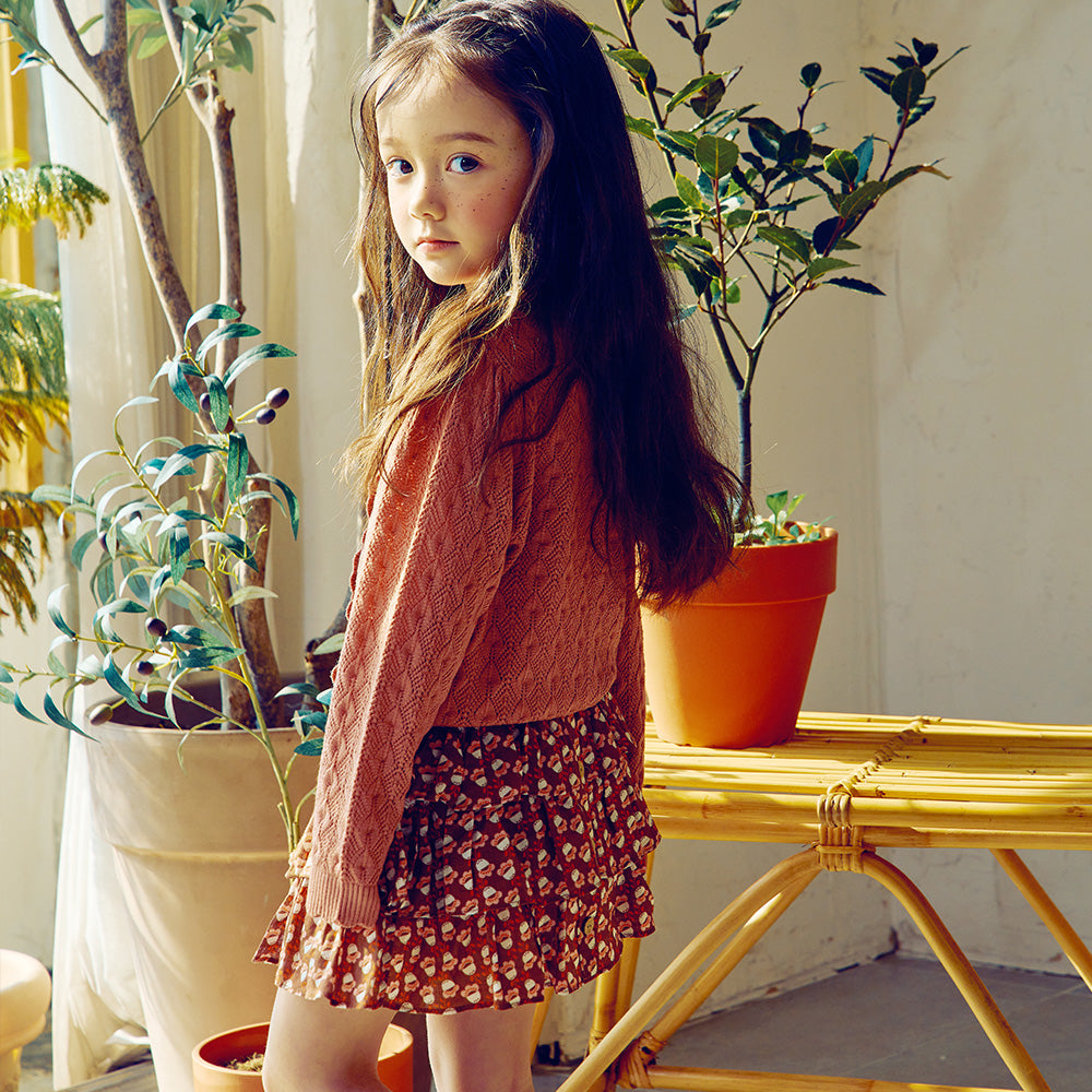 Mila Scalloped-Trim Hollow Cardigan-Cardigan - Kids-ToTo Heros-