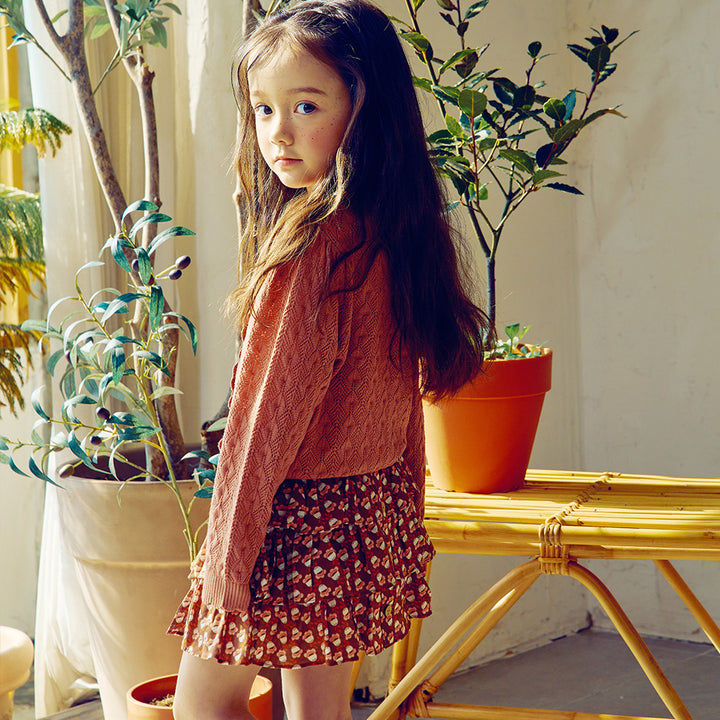Mila Scalloped-Trim Hollow Cardigan-Cardigan - Kids-ToTo Heros-