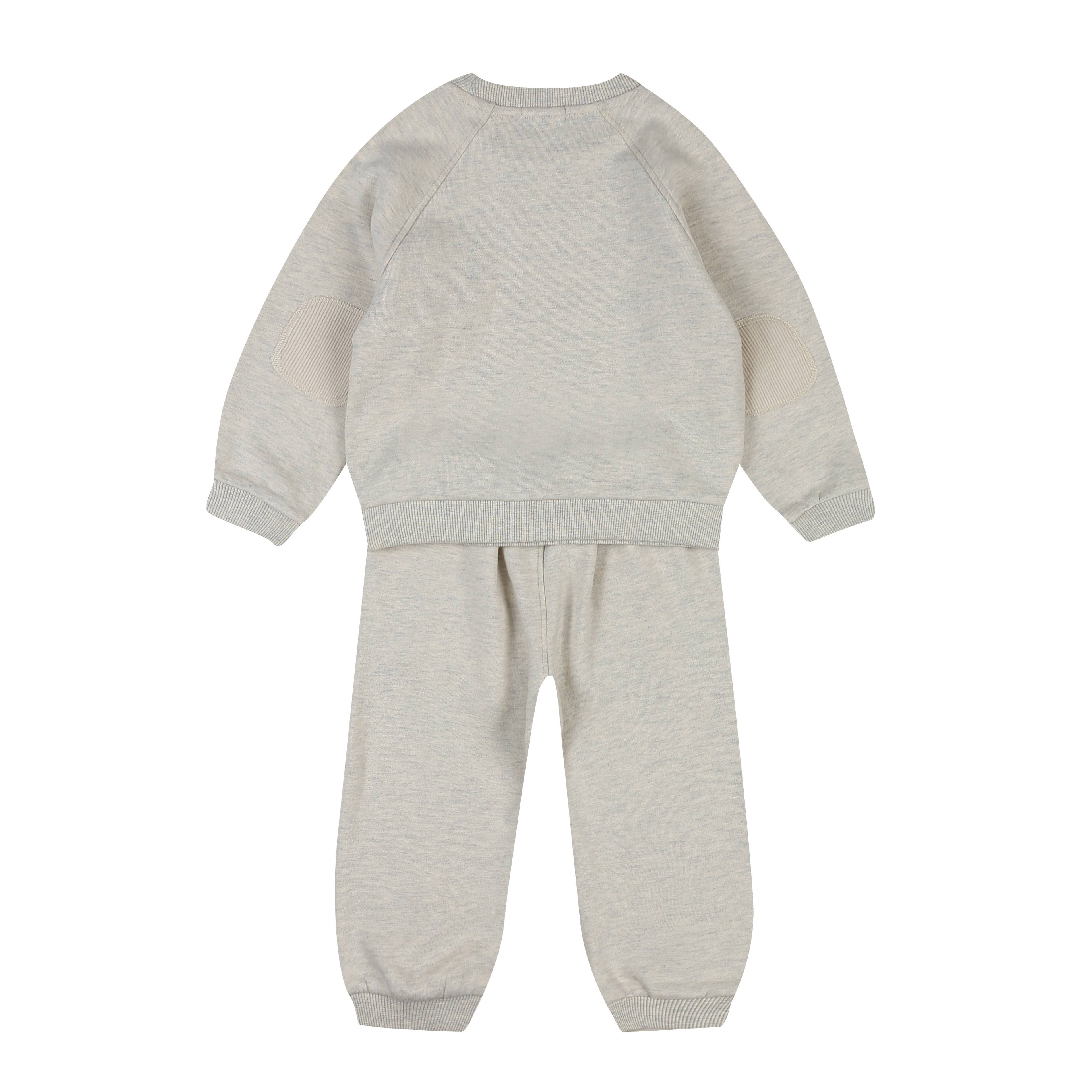 Miles Chenille Patched Elbow & Knee Fleeced Sweatsuit Set-Top & Pant Set - Kids-ToTo Heros-ToTo Heros l Premium Children's Clothing