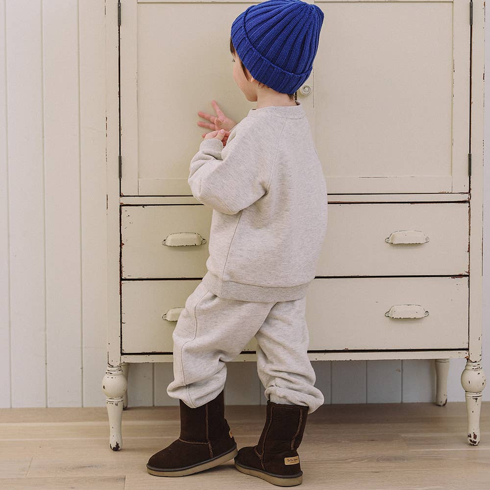 Miles Chenille Patched Elbow & Knee Fleeced Sweatsuit Set-Top & Pant Set - Kids-ToTo Heros-ToTo Heros l Premium Children's Clothing