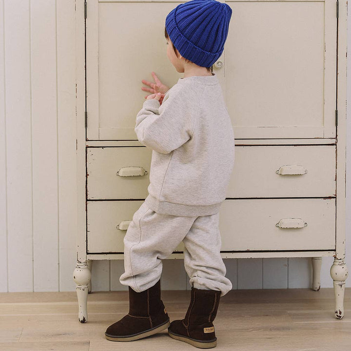 Miles Chenille Patched Elbow & Knee Fleeced Sweatsuit Set-Top & Pant Set - Kids-ToTo Heros-ToTo Heros l Premium Children's Clothing