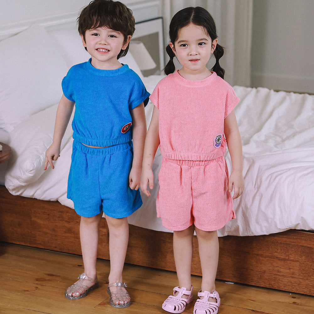Ocean Terrycloth Tank Top & Shorts Set-Top & Skirt Set - Kids-ToTo Heros-