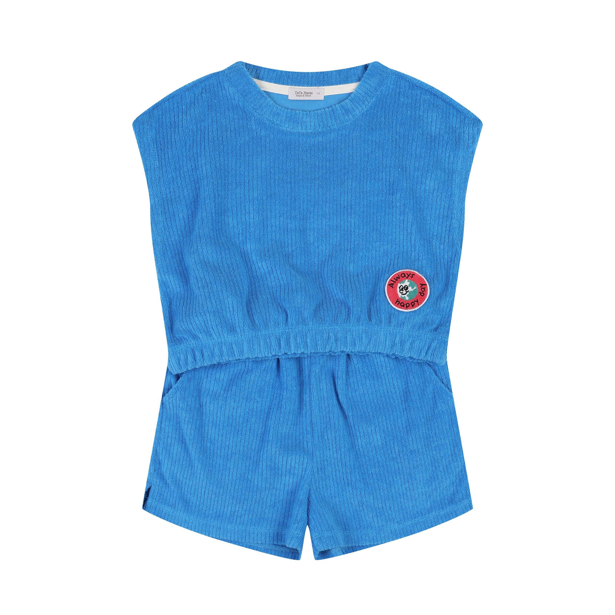Ocean Terrycloth Tank Top & Shorts Set-Top & Skirt Set - Kids-ToTo Heros-Blue-XXS-