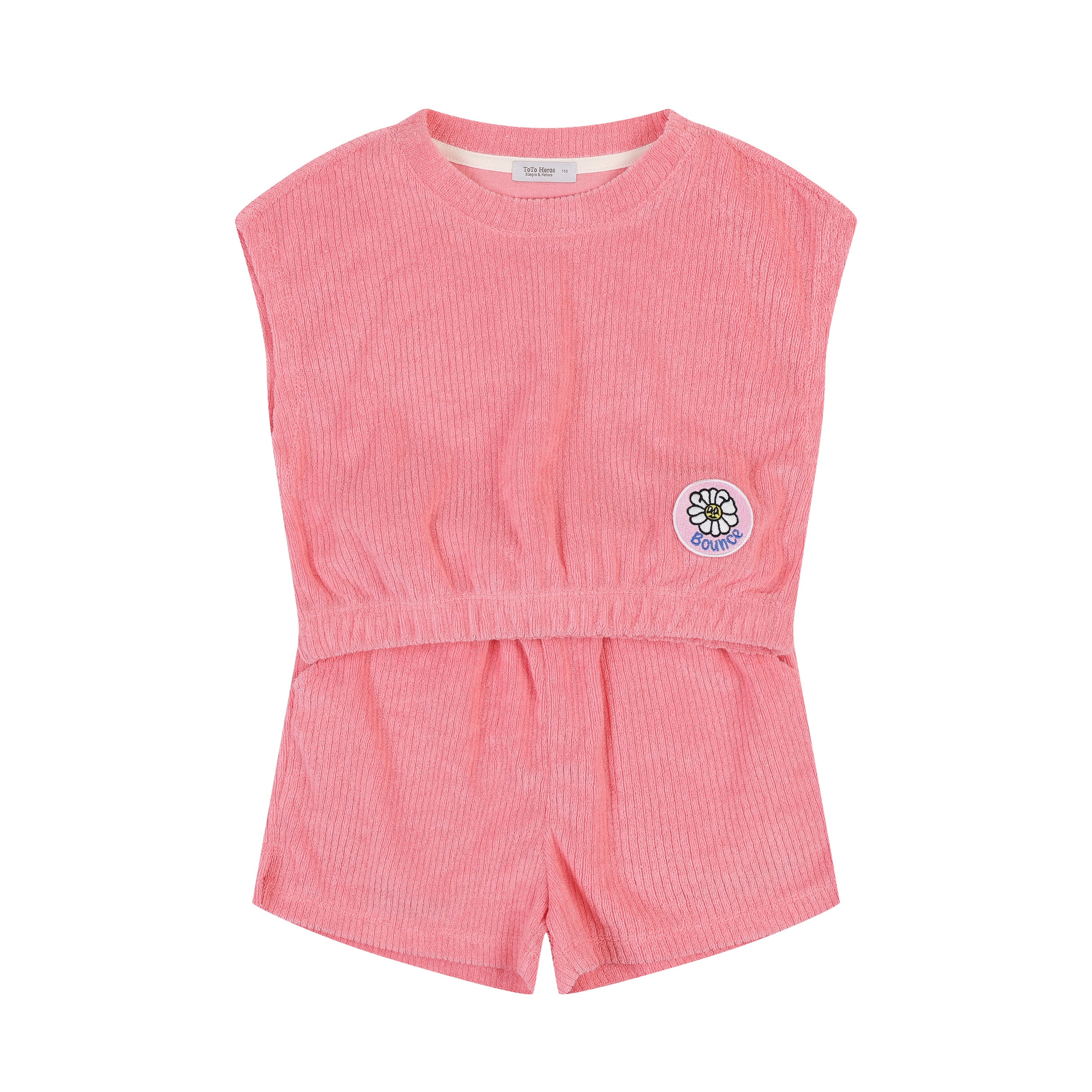 Ocean Terrycloth Tank Top & Shorts Set-Top & Skirt Set - Kids-ToTo Heros-Coral-XXS-