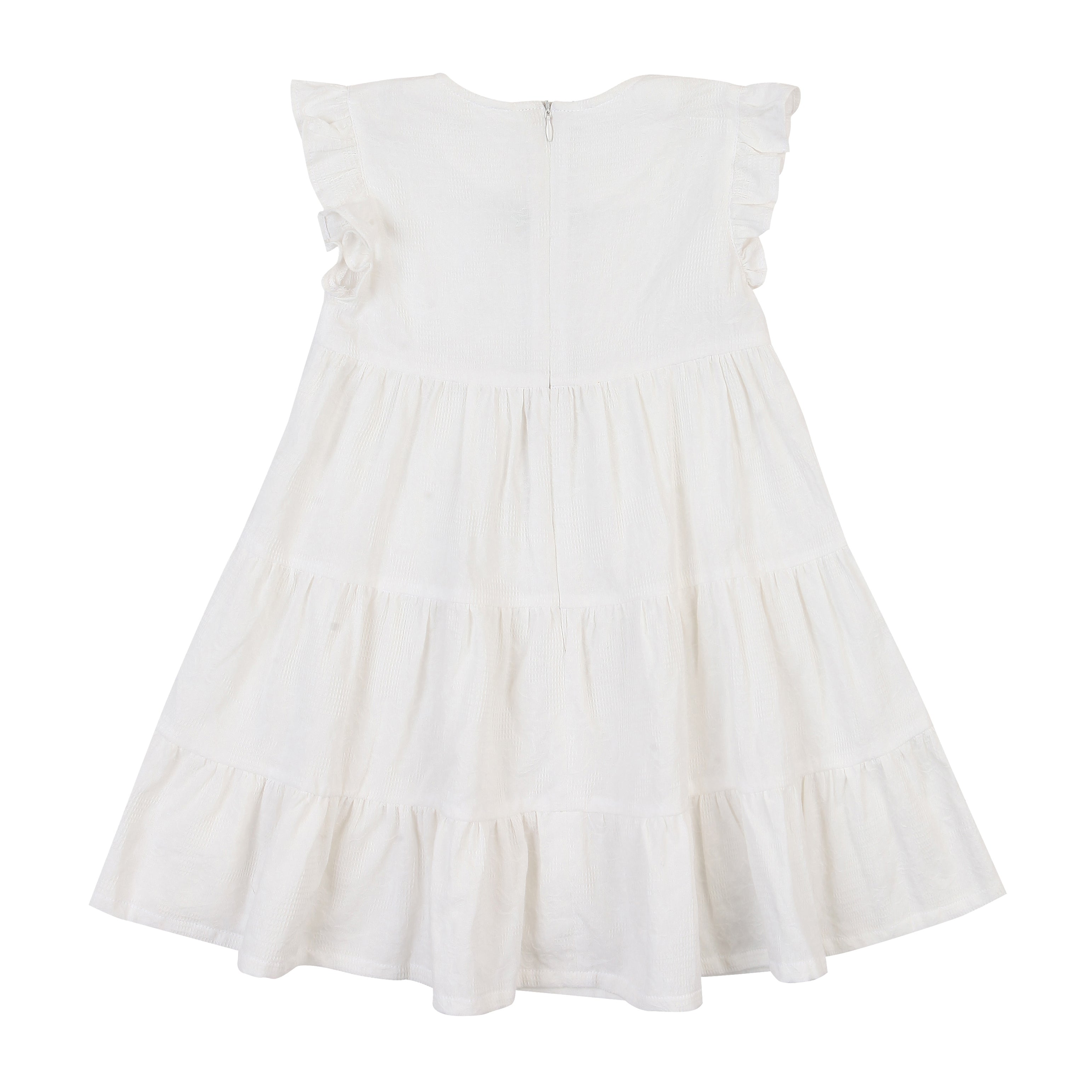 Paige Square Neck Floral Embroidery Angel Ruffle Sleeve Summer Dress-Dress - Kids-ToTo Heros-