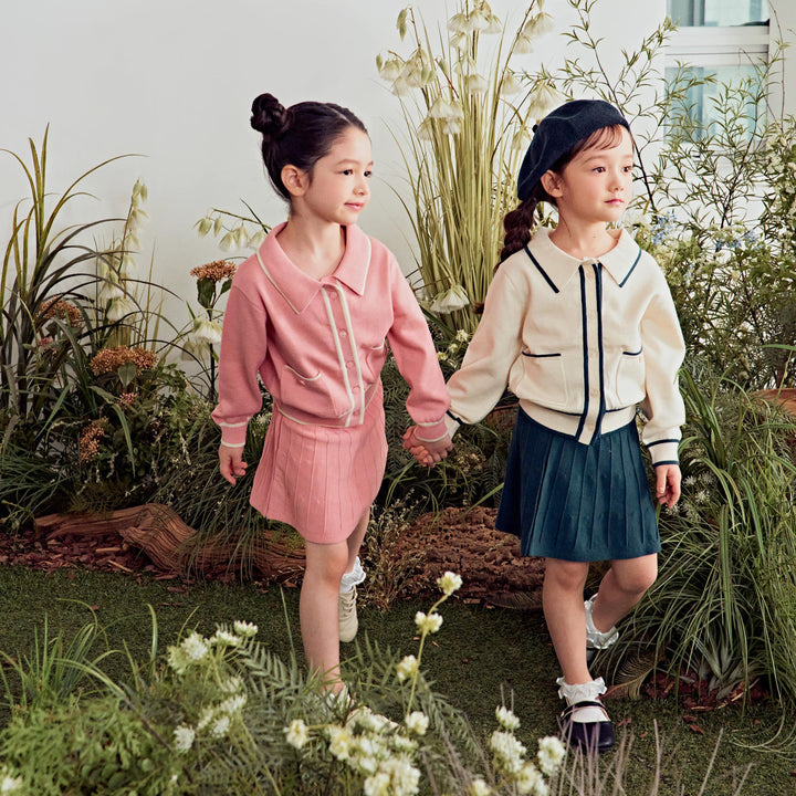 Reina Ivory Collared Sweater Top & Skirt Set-Top & Skirt Set - Kids-ToTo Heros-ToTo Heros l Premium Children's Clothing