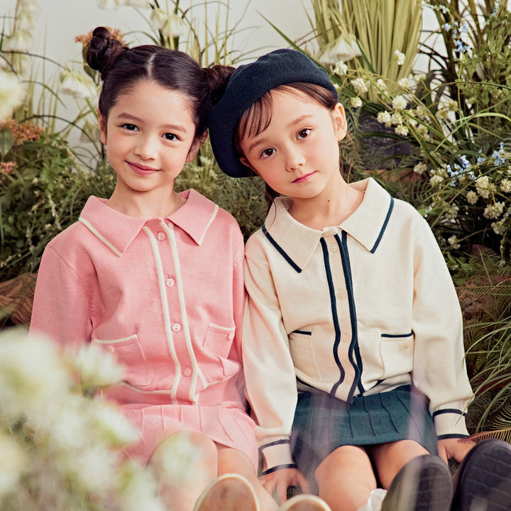 Reina Ivory Collared Sweater Top & Skirt Set-Top & Skirt Set - Kids-ToTo Heros-ToTo Heros l Premium Children's Clothing