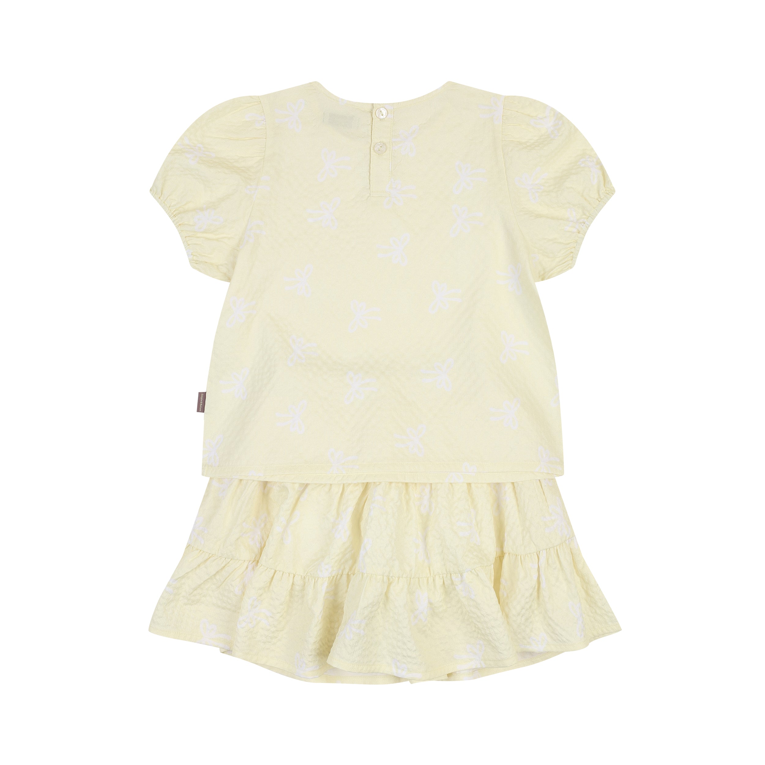 Remy Ribbon Pattern Top & Tiered Mini Skirt-Top & Skirt Set - Kids-ToTo Heros-