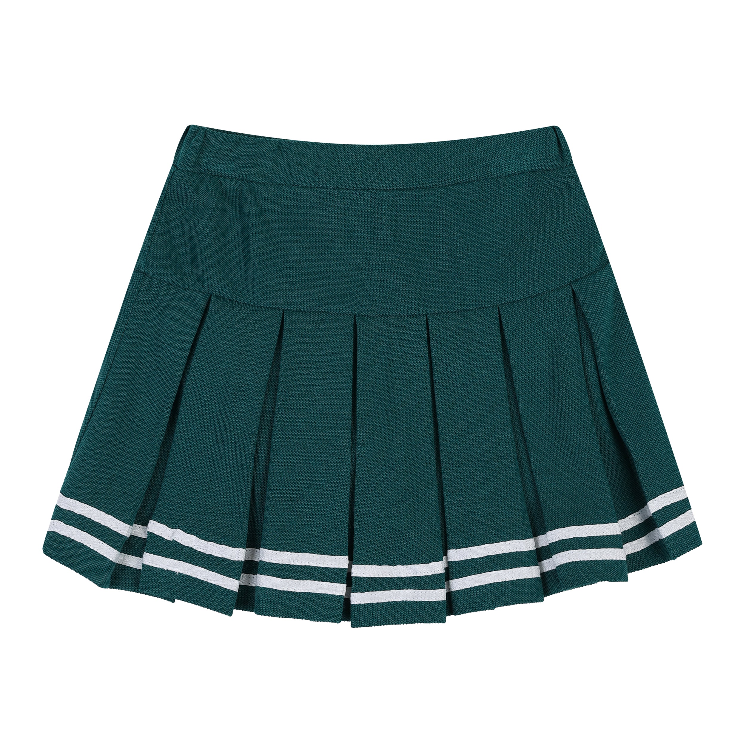 Riah Piqué Polo Shirt & Pleated Striped Skirt Shorts Set-Top & Skirt Set - Kids-ToTo Heros-