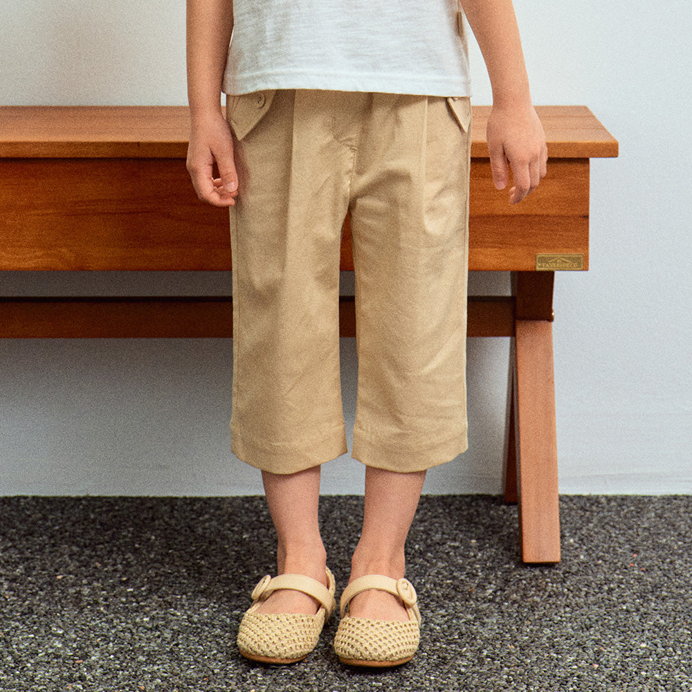 Rina Relaxed Fit Pleated Capri Pull-On Pants-Pants - Kids-ToTo Heros-