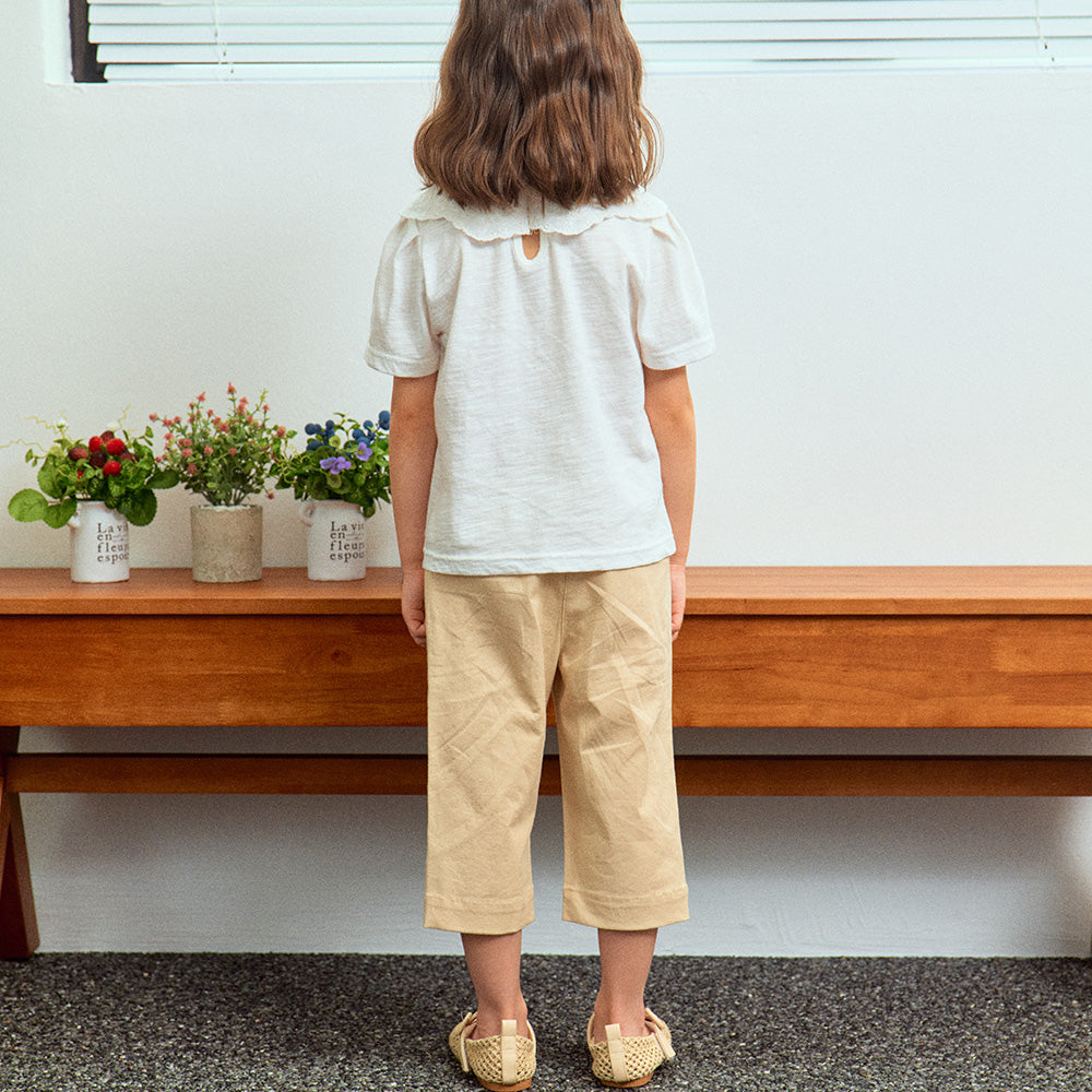Rina Relaxed Fit Pleated Capri Pull-On Pants-Pants - Kids-ToTo Heros-