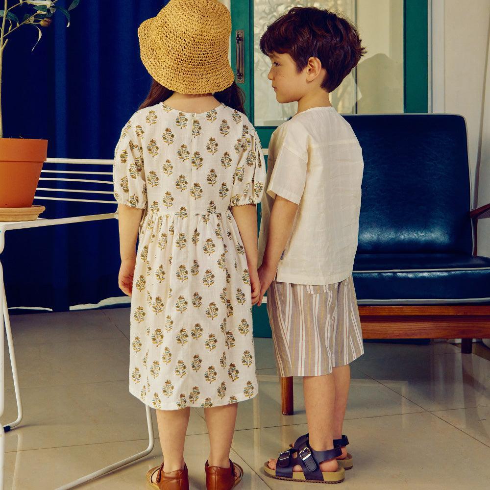 Round Neck Chest Pocket Button Down Shirt-Button Down Shirt - Kids-ToTo Heros-