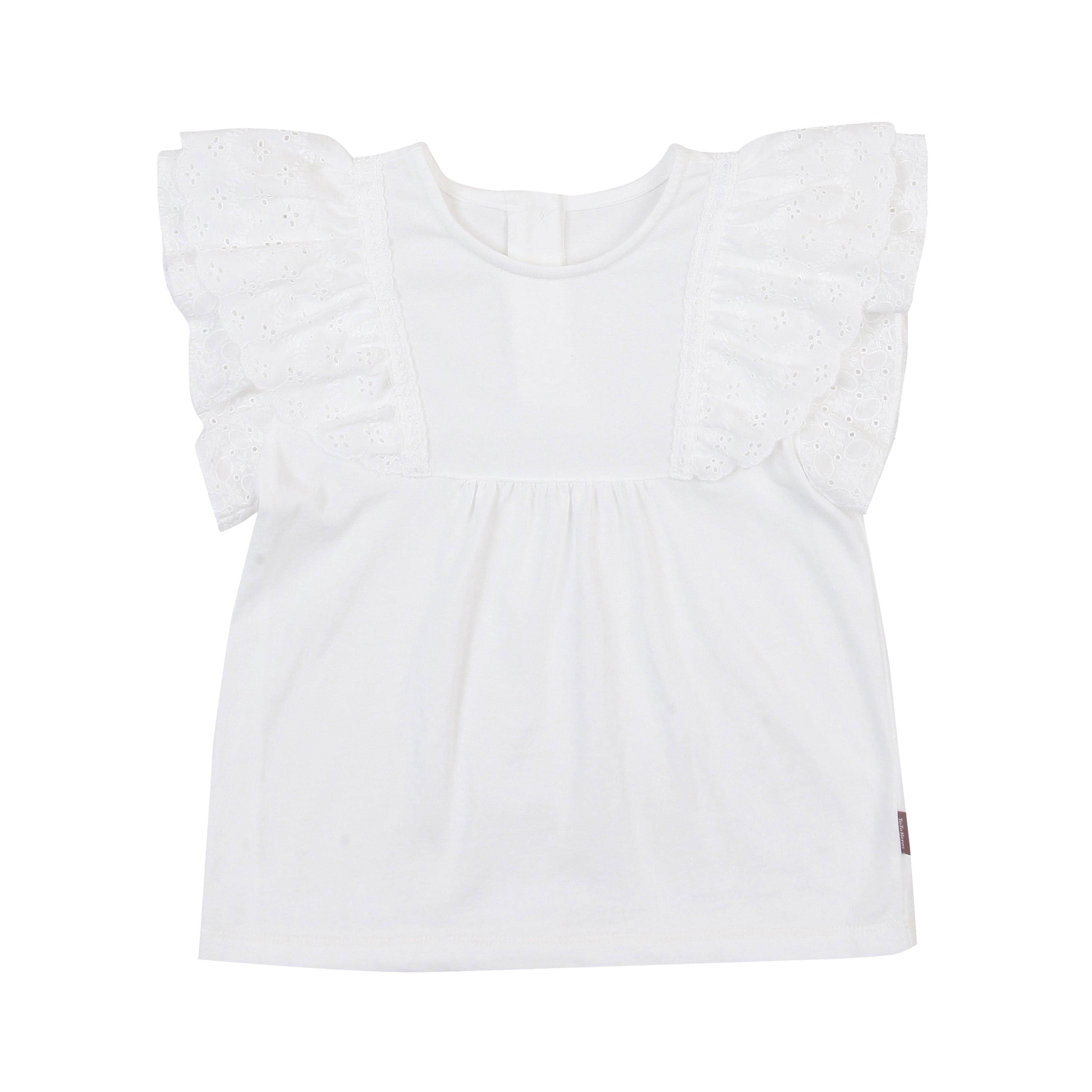 Ruffled Eyelet Angel Sleeve T-Shirt-T-Shirt - Kids-ToTo Heros-