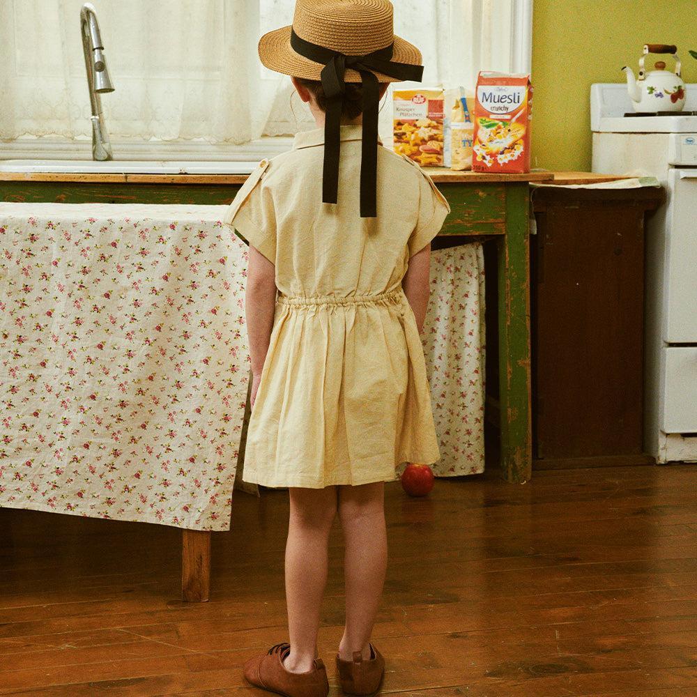Safari Roll-Up Sleeve Shirt Dress-Dress - Kids-ToTo Heros-