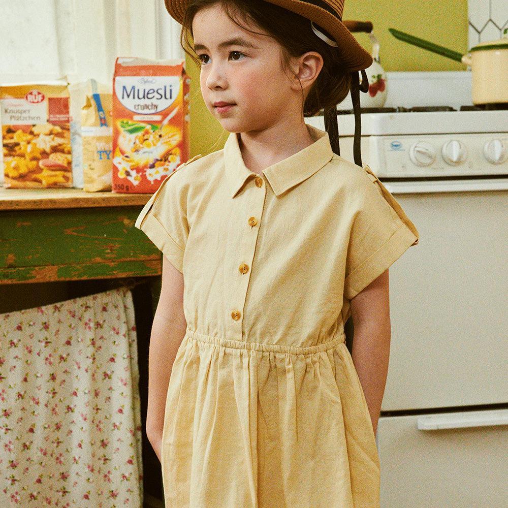 Safari Roll-Up Sleeve Shirt Dress-Dress - Kids-ToTo Heros-