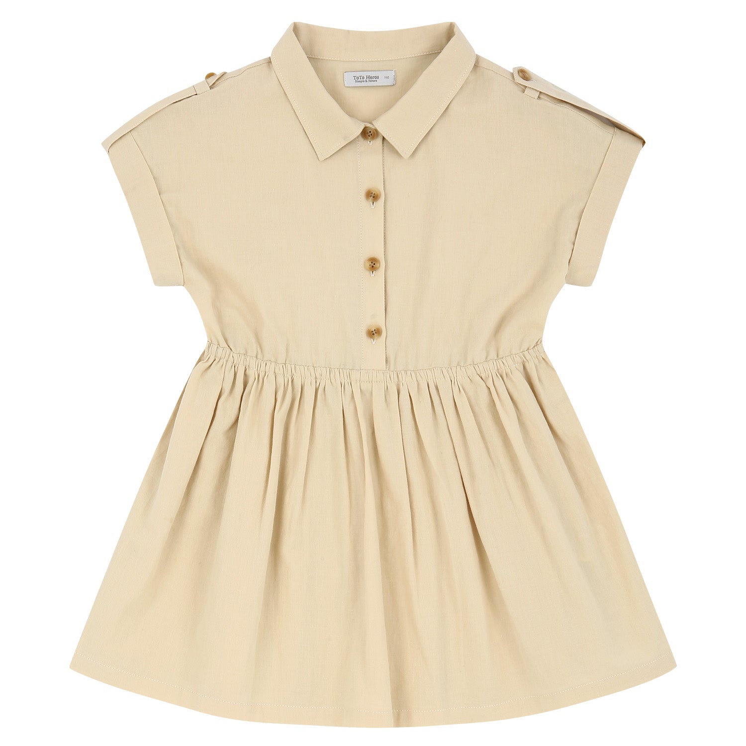 Safari Roll-Up Sleeve Shirt Dress-Dress - Kids-ToTo Heros-
