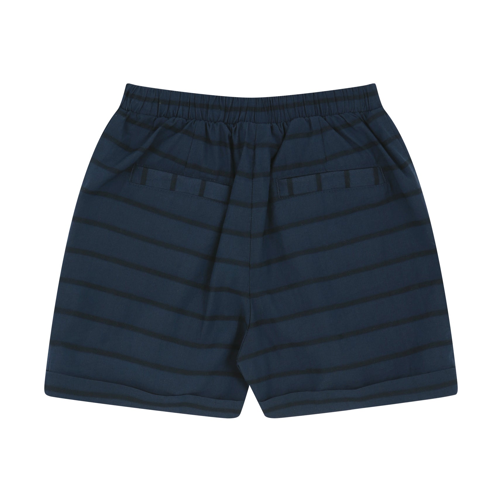 Silky Striped Pleated Pull-On Shorts-Shorts - Kids-ToTo Heros-