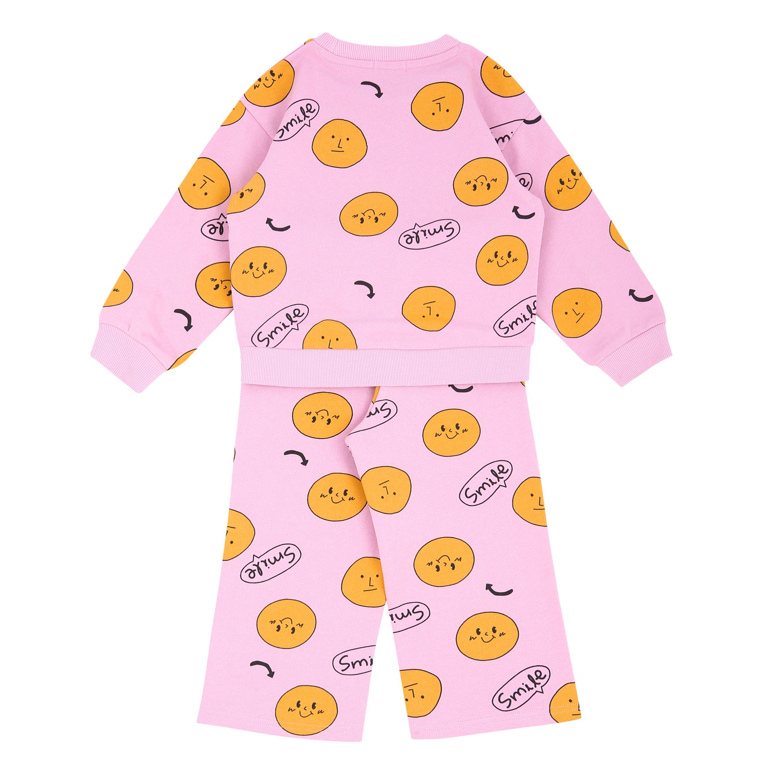 Smile Print Sweatshirt & Sweatpants Set-Top & Pant Set - Kids-ToTo Heros-ToTo Heros l Premium Children's Clothing