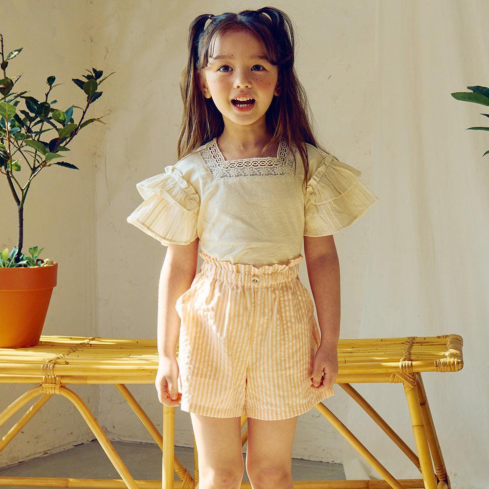 Square Neck Tiered Wide Sleeve T-Shirt-T-Shirt - Kids-ToTo Heros-