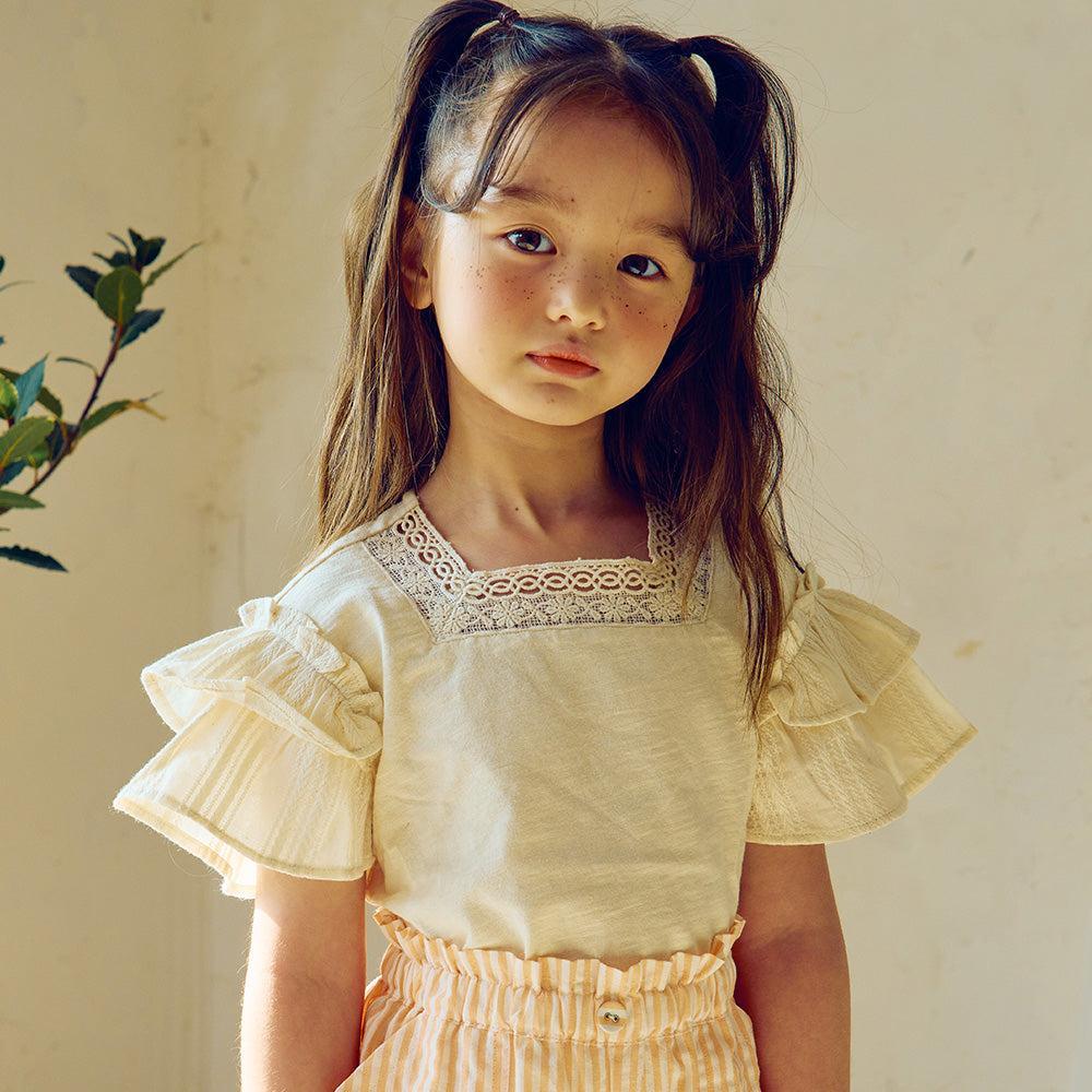 Square Neck Tiered Wide Sleeve T-Shirt-T-Shirt - Kids-ToTo Heros-