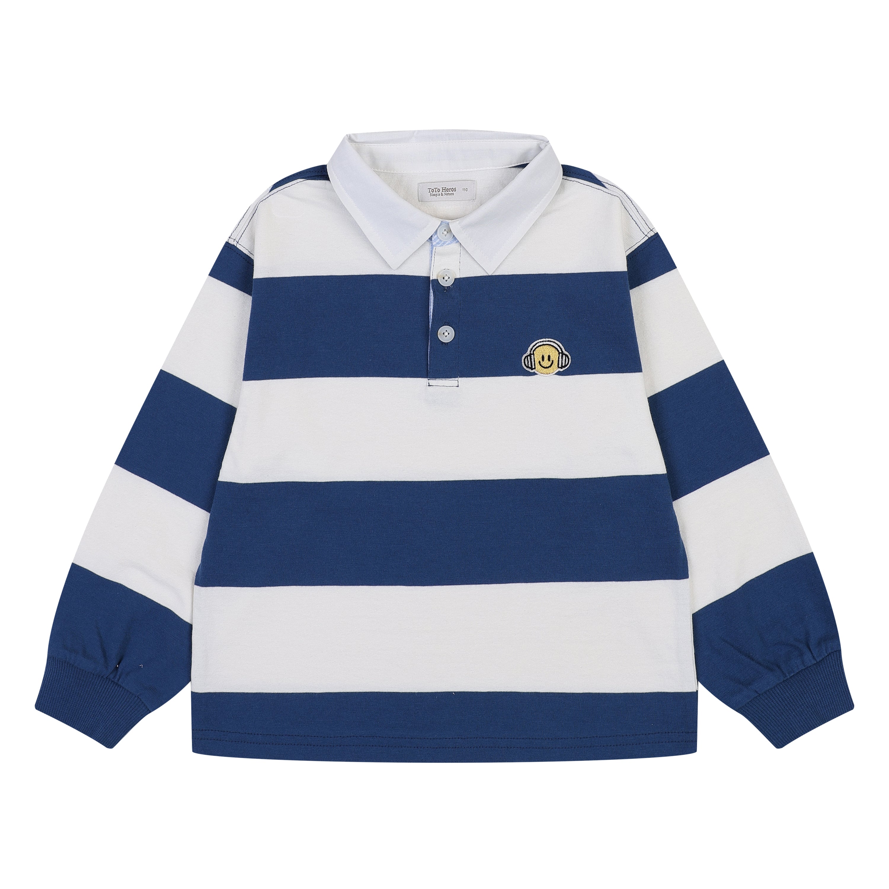 Striped Rugby Polo T-Shirt-T-Shirt - Kids-ToTo Heros-ToTo Heros l Premium Children's Clothing