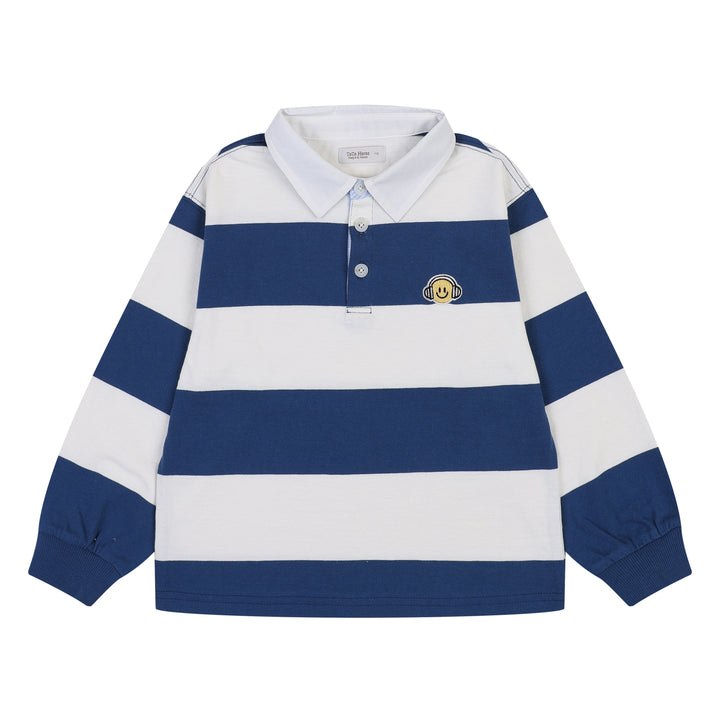 Striped Rugby Polo T-Shirt-T-Shirt - Kids-ToTo Heros-ToTo Heros l Premium Children's Clothing