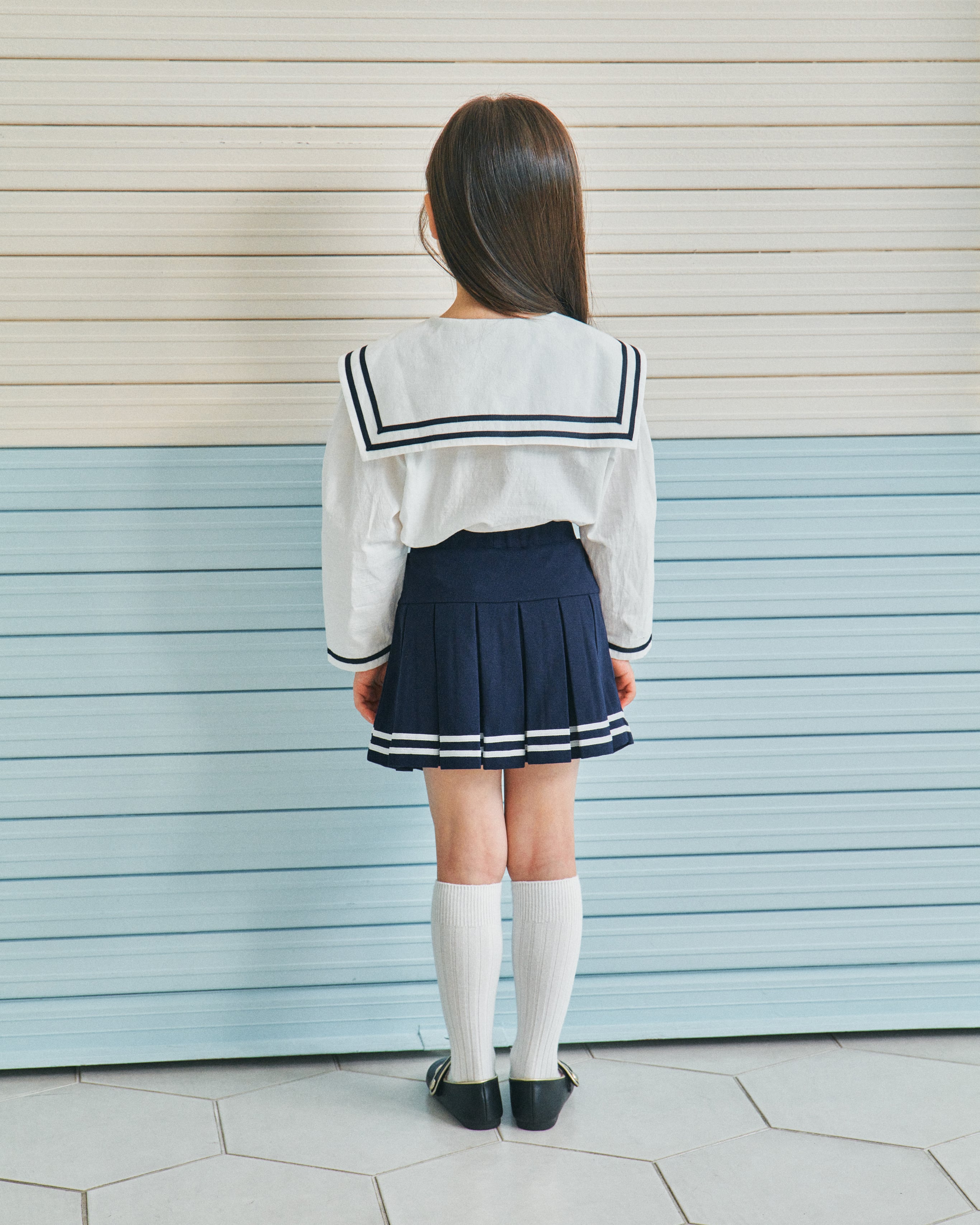 Sunny Sailor-Collared Button-Down Blouse-Shirt - Kids-ToTo Heros-