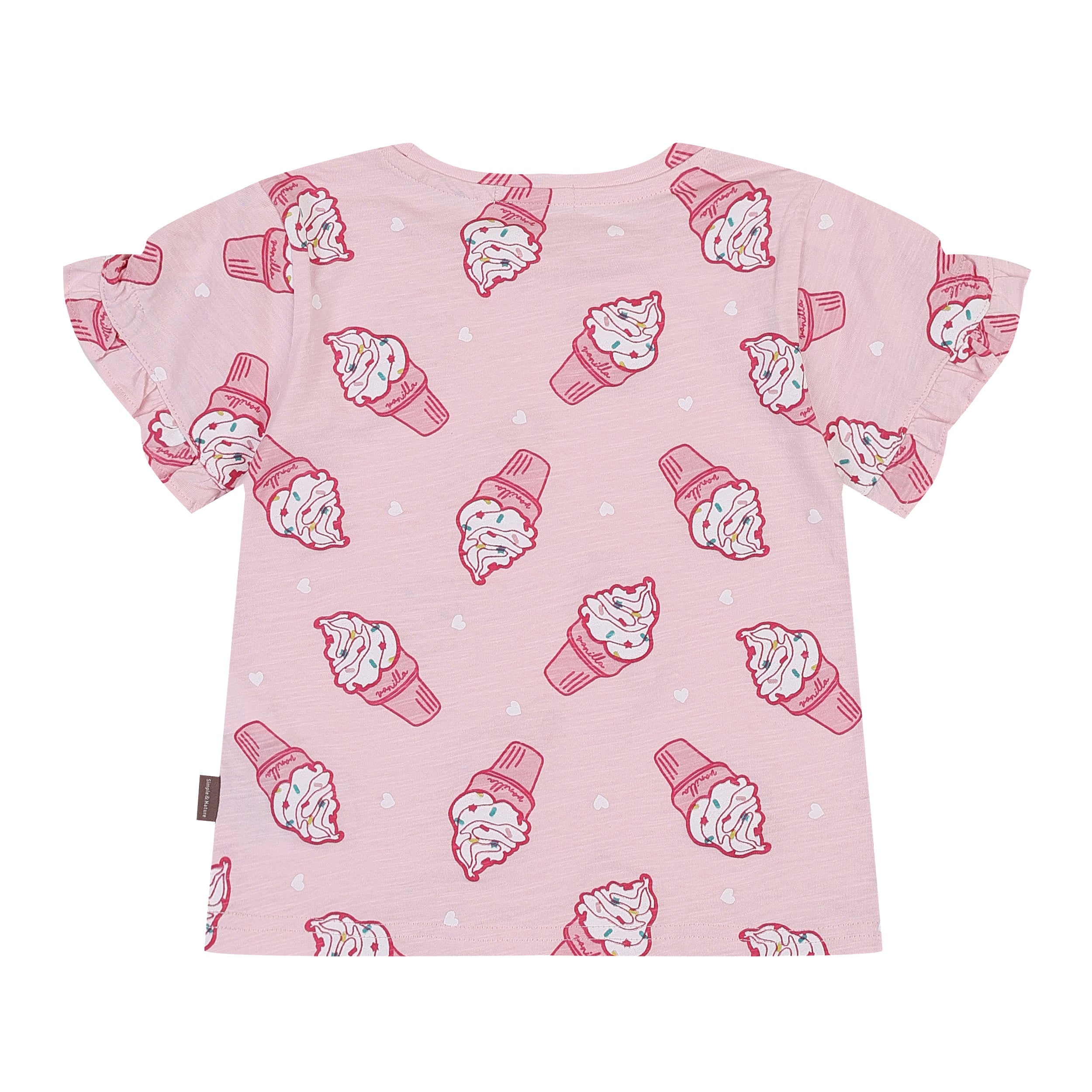 Sweet Ice Cream Cone All-Over Print Frill Sleeve T-Shirt-T-Shirt - Kids-ToTo Heros-