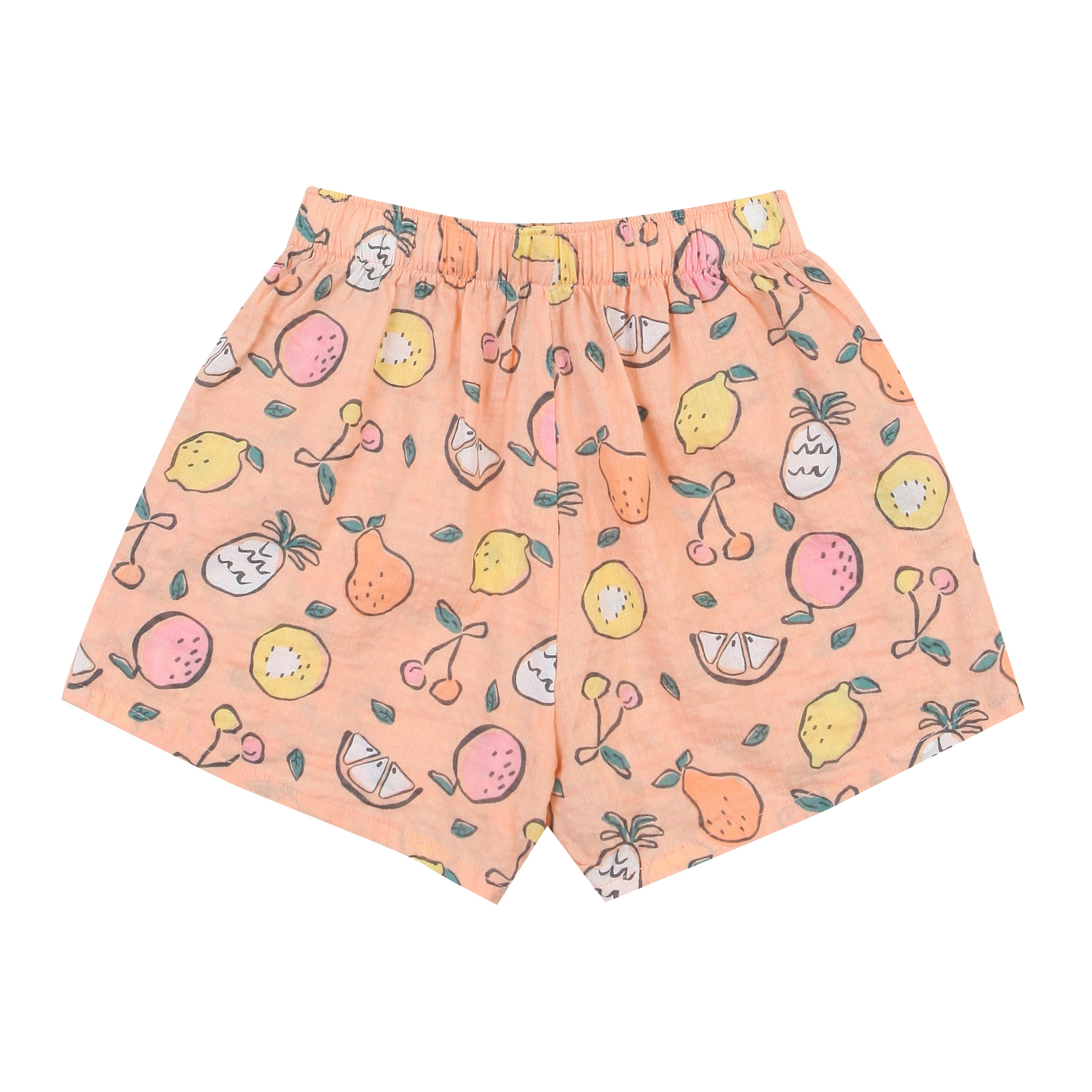 Sweetie Fruit Print Front Tie Tank Top & Shorts Set-Top & Skirt Set - Kids-ToTo Heros-