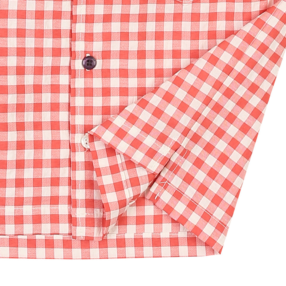 Troy Checkered Summer Vacation Short Sleeve Collared Shirt-Button Down Shirt - Kids-ToTo Heros-