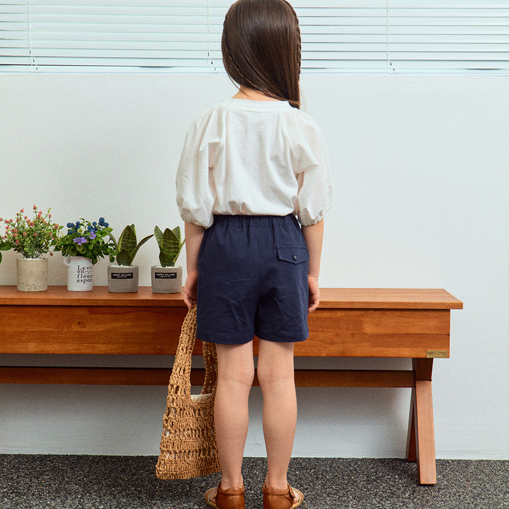 Winnie Front Button Detail Dressy Pull-On Short-Shorts - Kids-ToTo Heros-