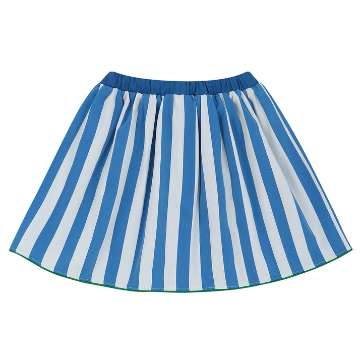 Blue Striped Pleated Skirt-Skirt - Kids-ToTo Heros-ToTo Heros Premium Children's Clothing