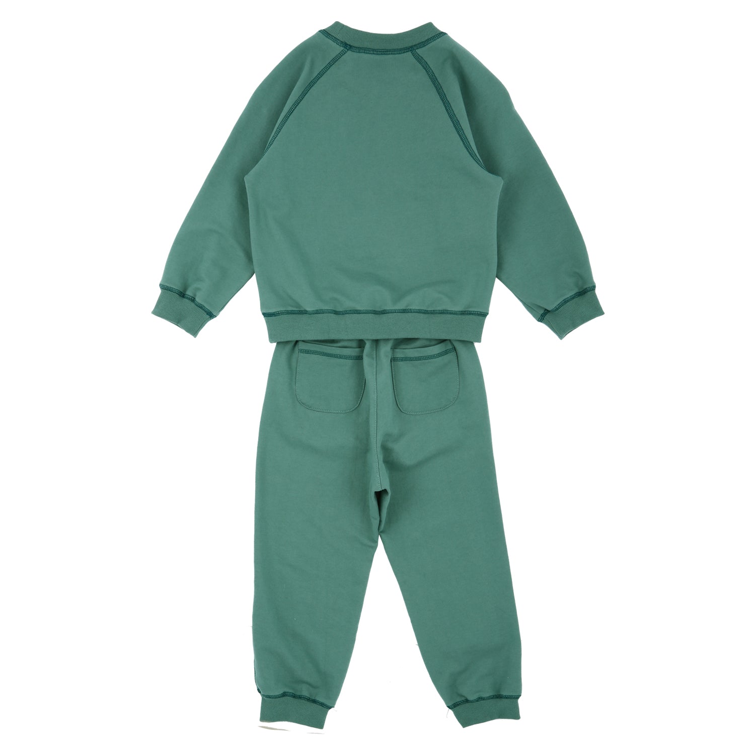 Contrast Stitch Lightweight Sweatshirt & Sweatpants Set-Top & Pant Set - Kids-ToTo Heros-ToTo Heros Premium Children's Clothing