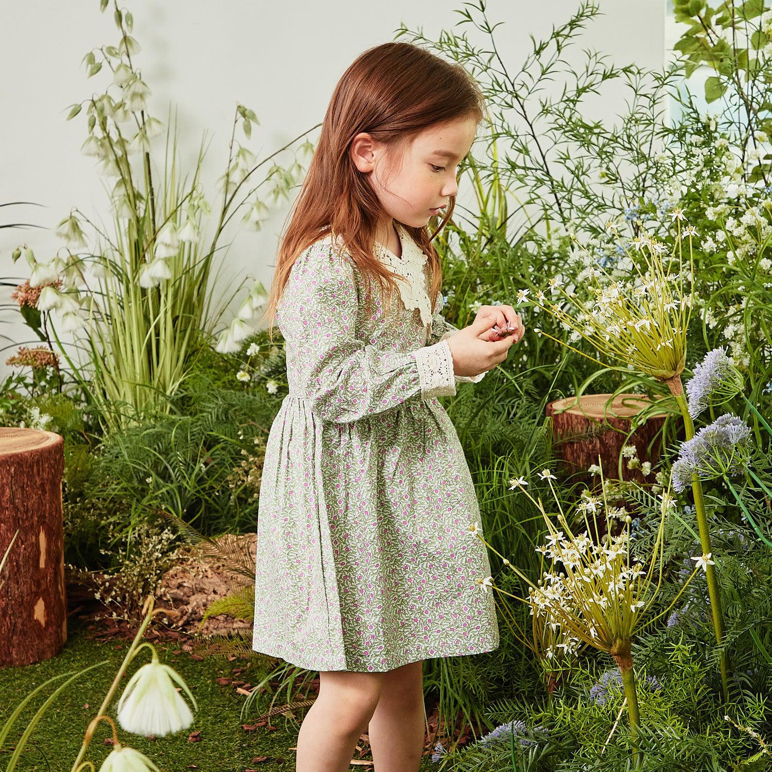 Doris Lace Detail Wrap Dress-Dress - Kids-ToTo Heros-ToTo Heros Premium Children's Clothing