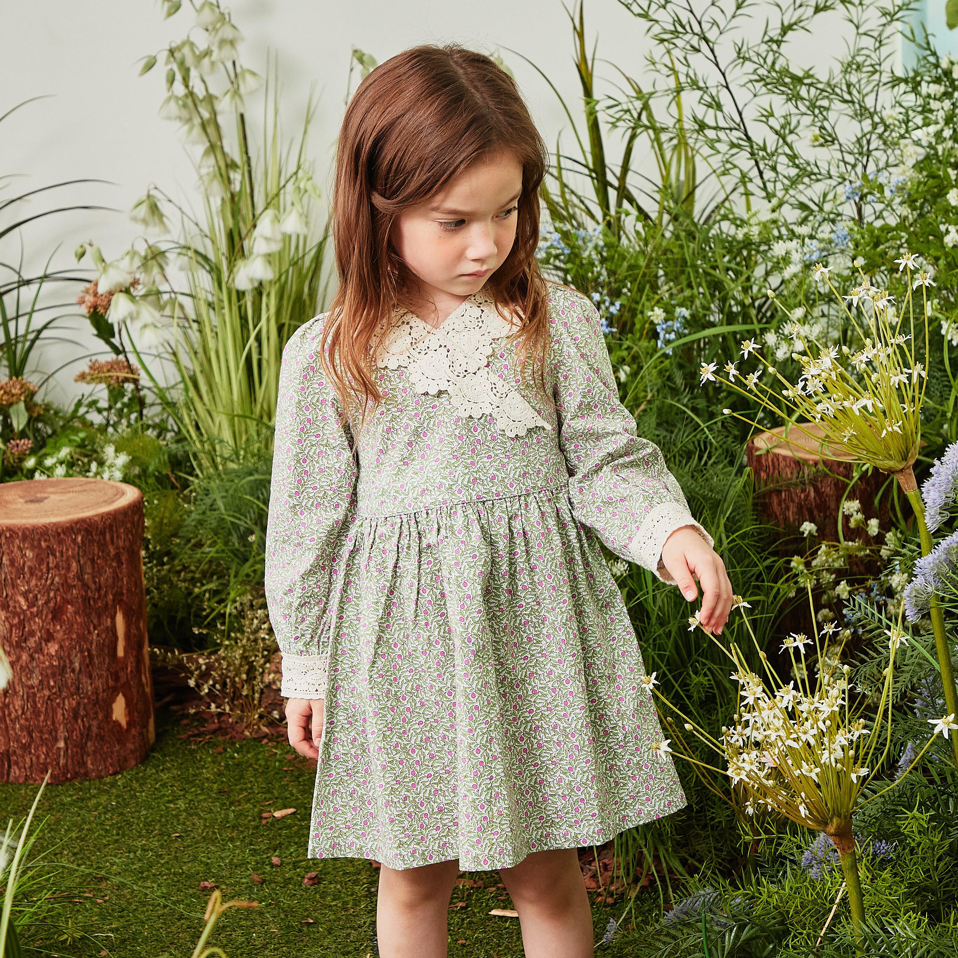 Doris Lace Detail Wrap Dress-Dress - Kids-ToTo Heros-ToTo Heros Premium Children's Clothing