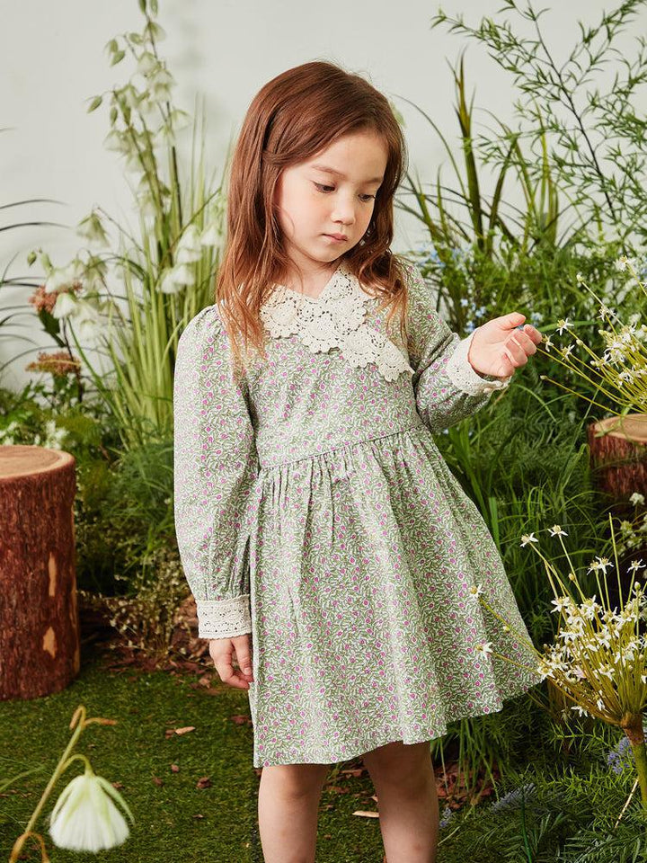 Doris Lace Detail Wrap Dress-Dress - Kids-ToTo Heros-ToTo Heros Premium Children's Clothing