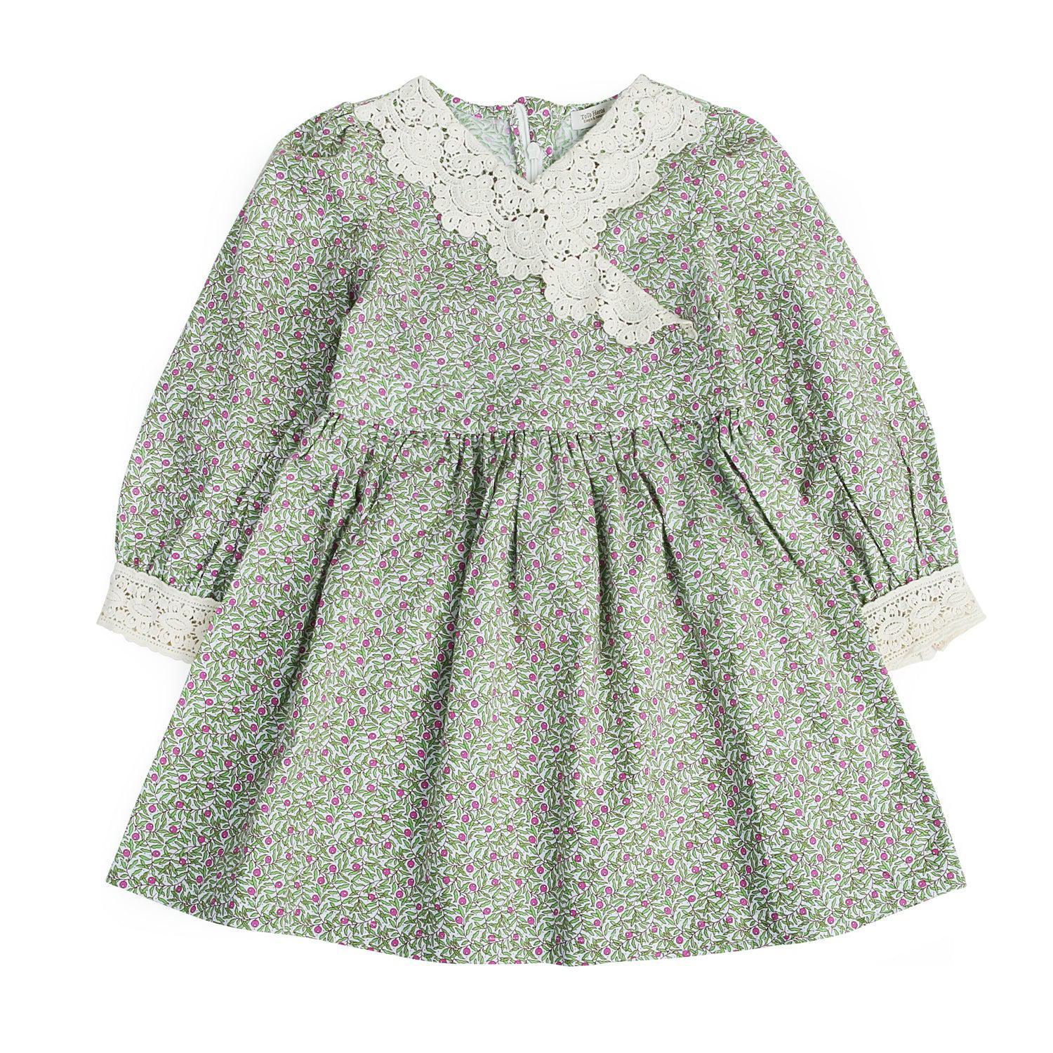 Doris Lace Detail Wrap Dress-Dress - Kids-ToTo Heros-ToTo Heros Premium Children's Clothing