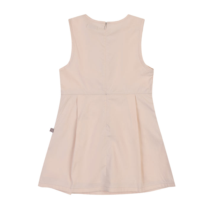 Grace Pleated Button Dress-Dress - Kids-ToTo Heros-ToTo Heros Premium Children's Clothing