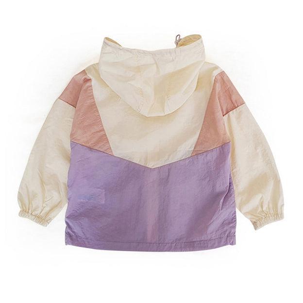 Kay Color Block Hooded Wind Breaker-Jacket - Kids-ToTo Heros-ToTo Heros Premium Children's Clothing