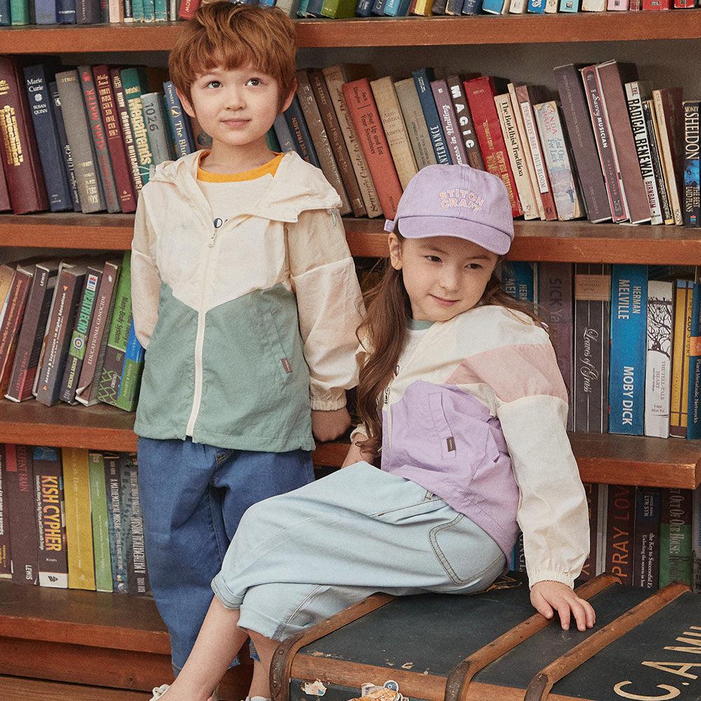Kay Color Block Hooded Wind Breaker-Jacket - Kids-ToTo Heros-ToTo Heros Premium Children's Clothing
