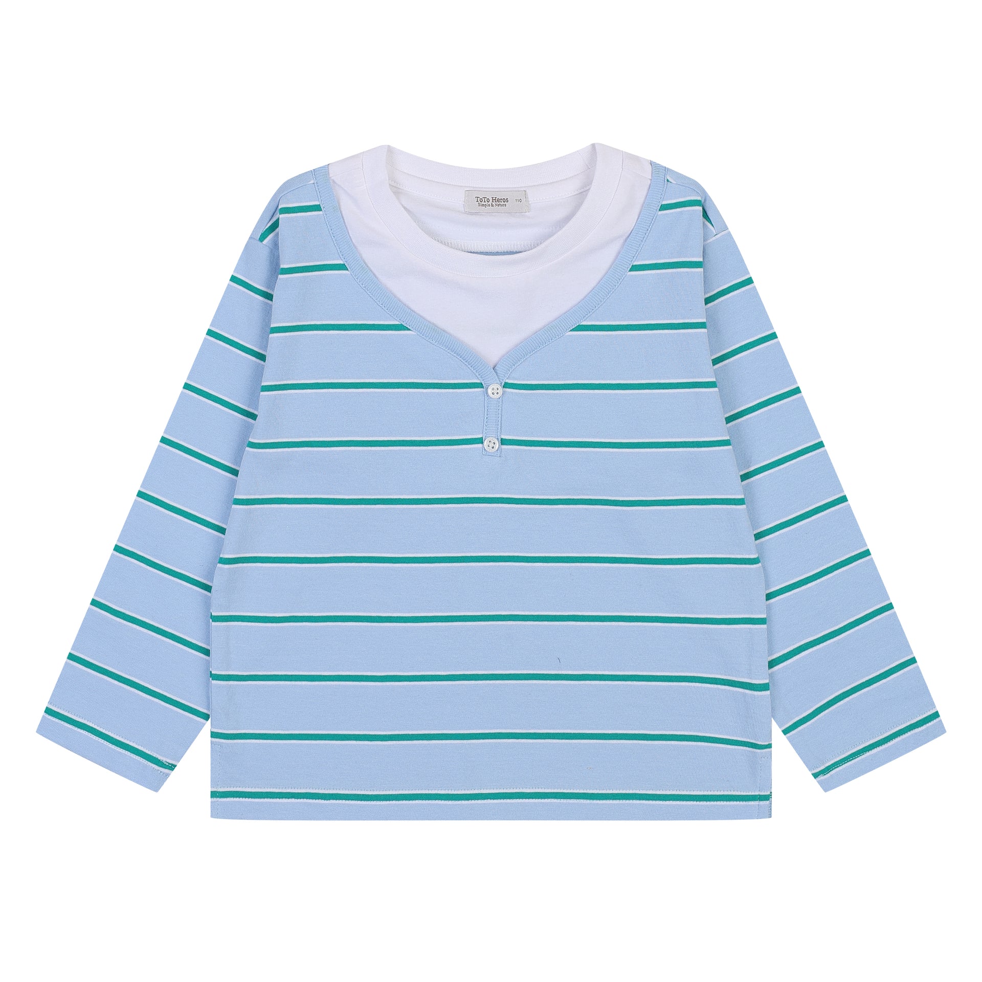 Layered Striped Top-T-Shirt - Kids-ToTo Heros-ToTo Heros Premium Children's Clothing