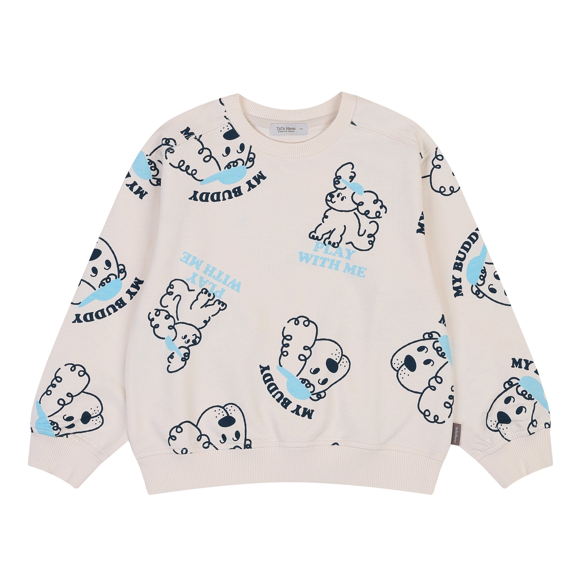 My Buddy Pattern Sweatshirt-Sweatshirt - Kids-ToTo Heros-ToTo Heros Premium Children's Clothing