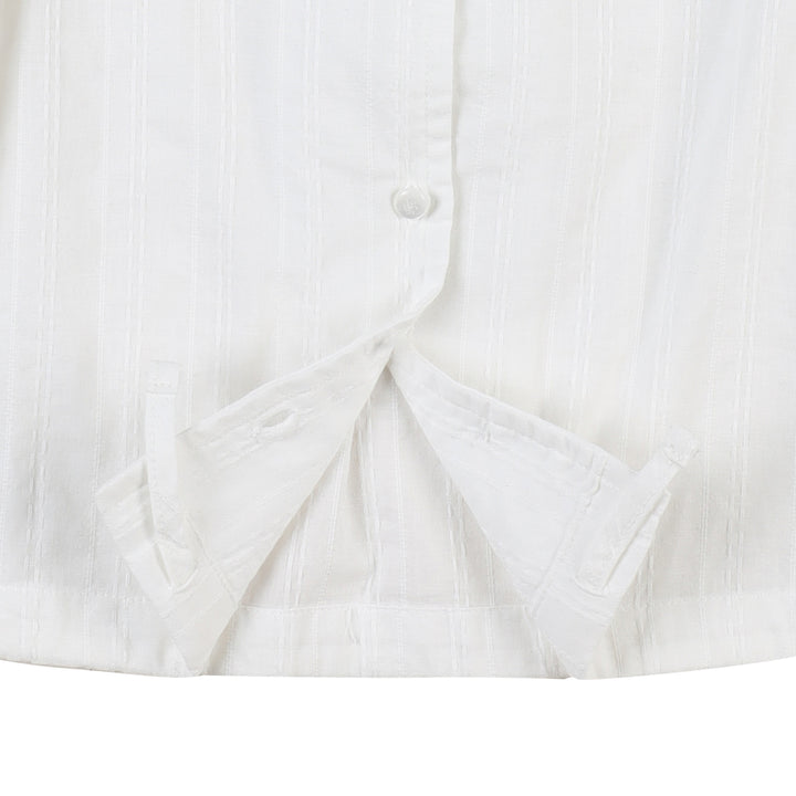 Reese Wide Collar Cropped Blouse-Button Down Shirt - Kids-ToTo Heros-ToTo Heros Premium Children's Clothing